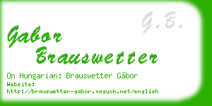 gabor brauswetter business card